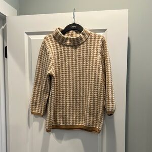 Appleseed's Tan and Cream Grandpa Cowl Neck Sweater